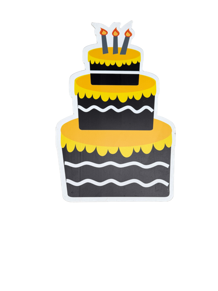 Black & Gold Birthday Cake
