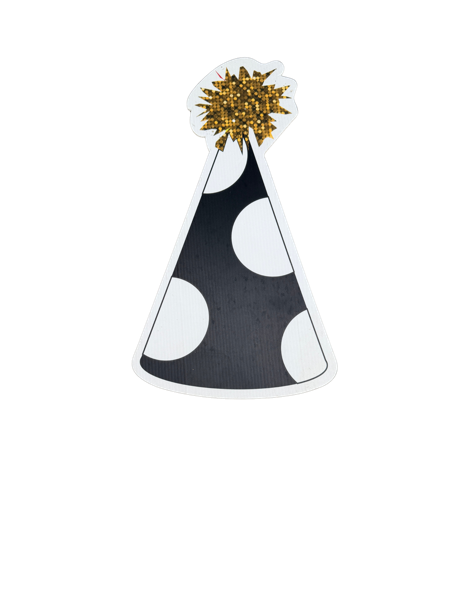 Black Polka Dot Party Hat