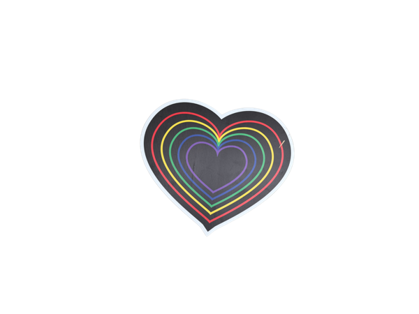 Black Rainbow Concentric Heart