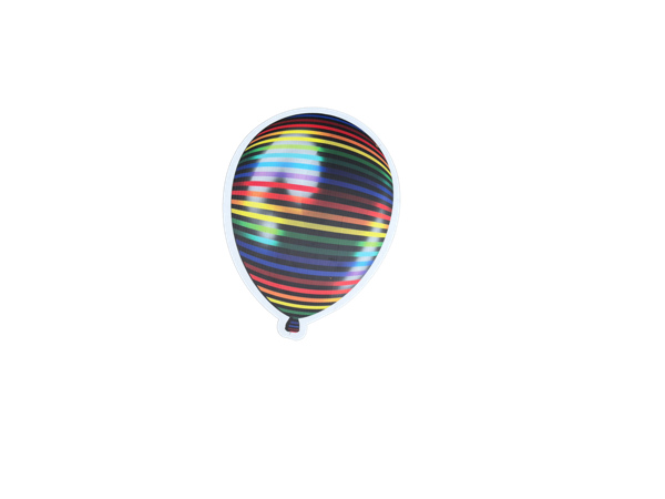 Black Rainbow Striped Balloon