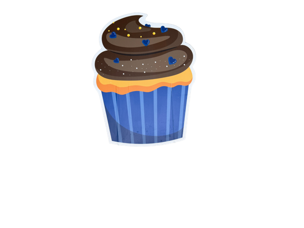 Blue Chocolate Cupcake
