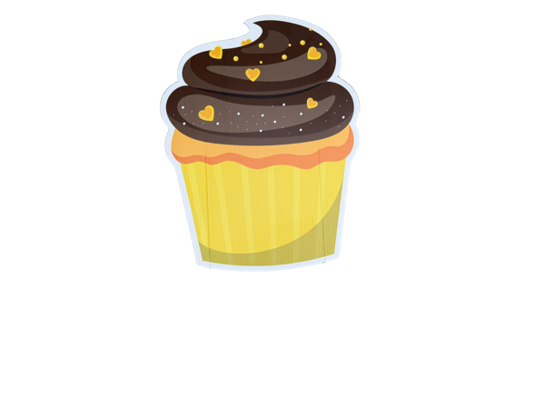 Chocolate Cupcake with Hearts