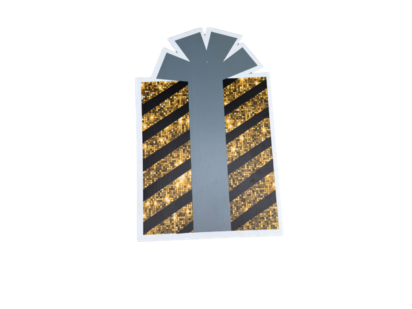 Gold & Black Glitter Gift Box