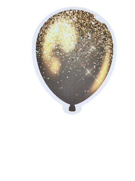 Gold Glitter Balloon