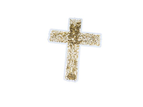 Gold Glitter Cross