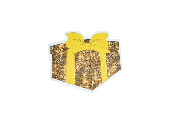 Gold Glitter Gift Box