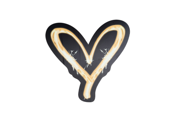 Gold Sparkler Heart