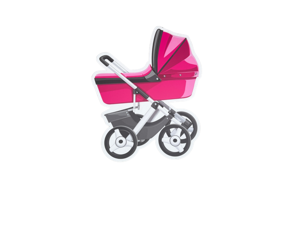 Pink Baby Stroller