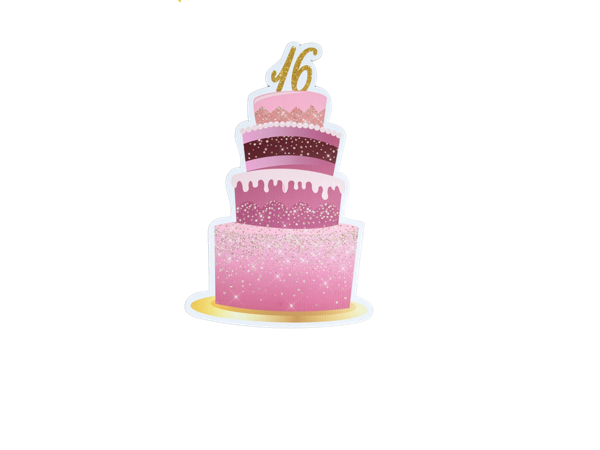 Pink Sweet 16 Cake