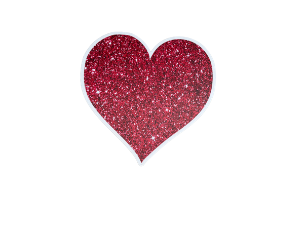 Red Glitter Heart